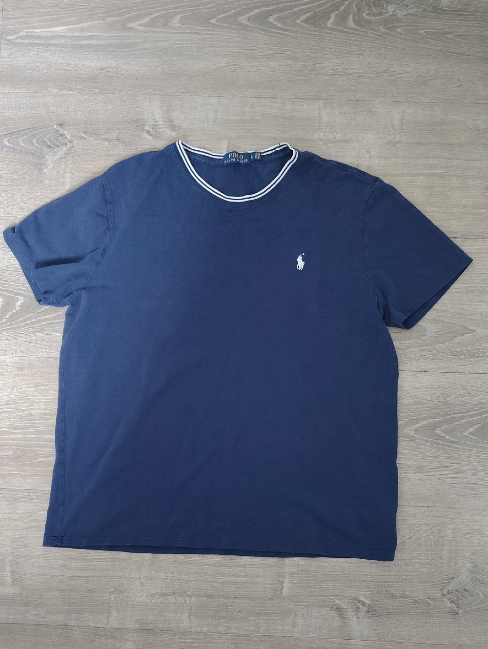 Ralph Lauren Navy Short Sleeve Crewneck Tee with White Trim
